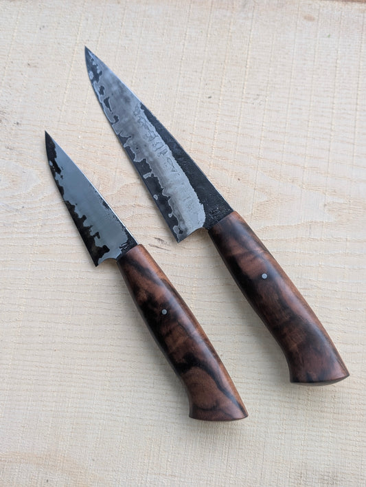 English Walnut Stainless Laminate Pair