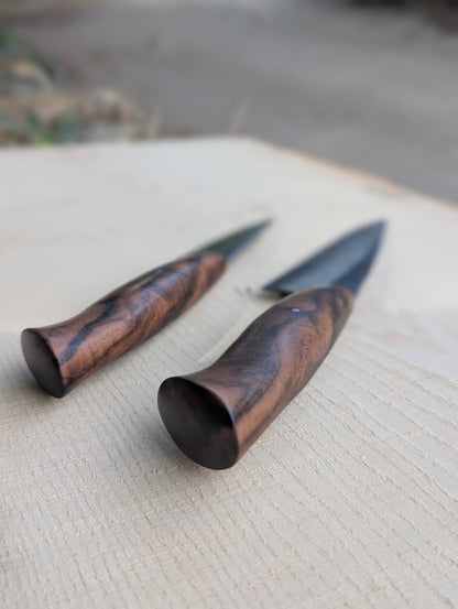 English Walnut Stainless Laminate Pair